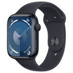 Apple-Watch-Series-9-45mm-Middernacht-Aluminium-Middernacht-Sportband