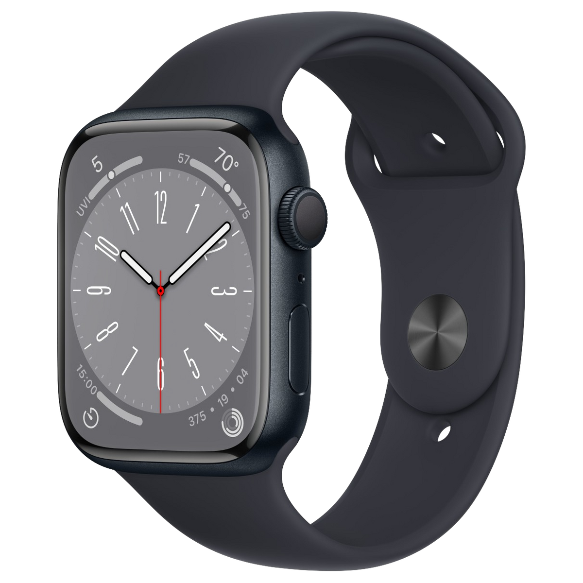 Apple-Watch-Series-8-45mm-Middernacht-Aluminium-Middernacht-Sportband