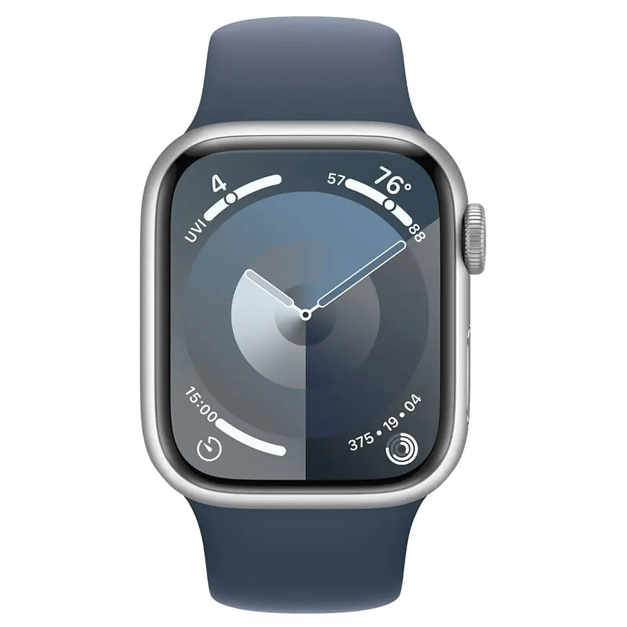 Apple-Watch-Series-9-41mm-Zilver-Aluminium-Blauw-Sportband-2