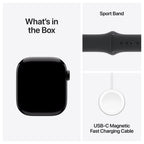 Apple Watch Series 10 42mm - Zwart Aluminium Zwart Sportband