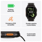 Apple Watch Ultra 3 5G Zwart - Trail band Zwart