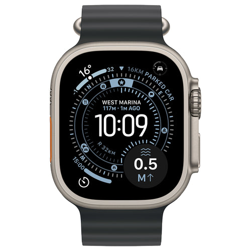 Apple Watch Ultra 3 5G Naturel - Ocean band Zwart