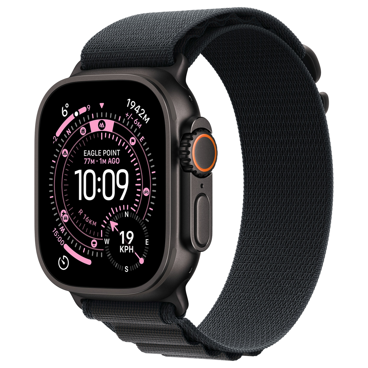 Apple Watch Ultra 3 5G Zwart - Alpine band Zwart