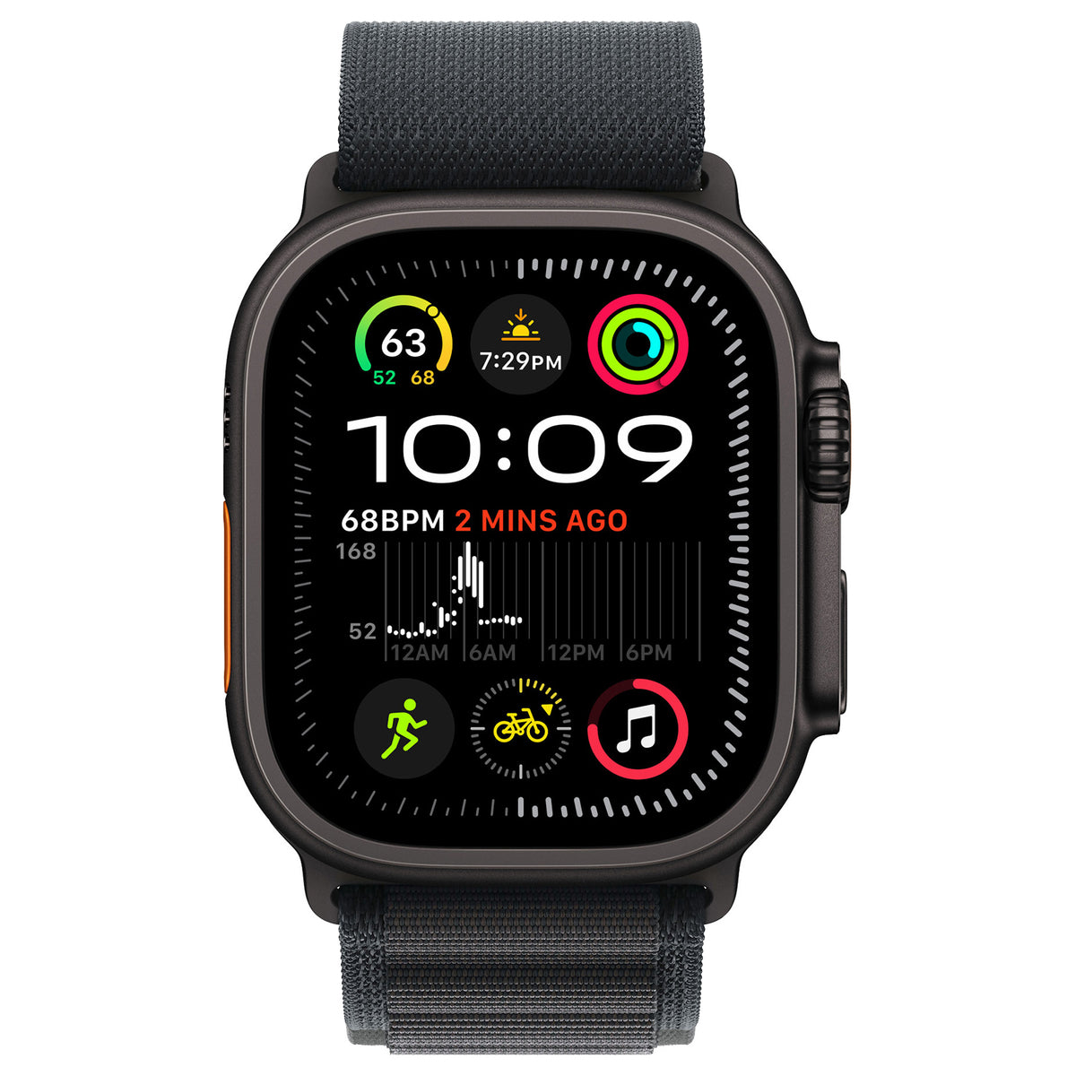 Apple Watch Ultra 2 Zwart 49mm - Alpine band Zwart
