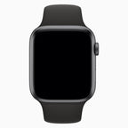 Correa de Apple Watch reacondicionada 44 mm / 45 mm Sport negra - frente