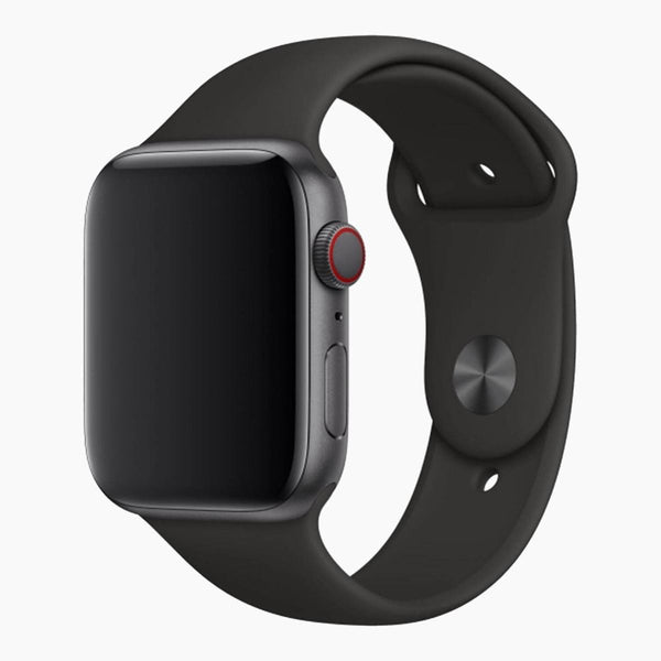 Correa de Apple Watch reacondicionada 44 mm / 45 mm Sport negra - lateral
