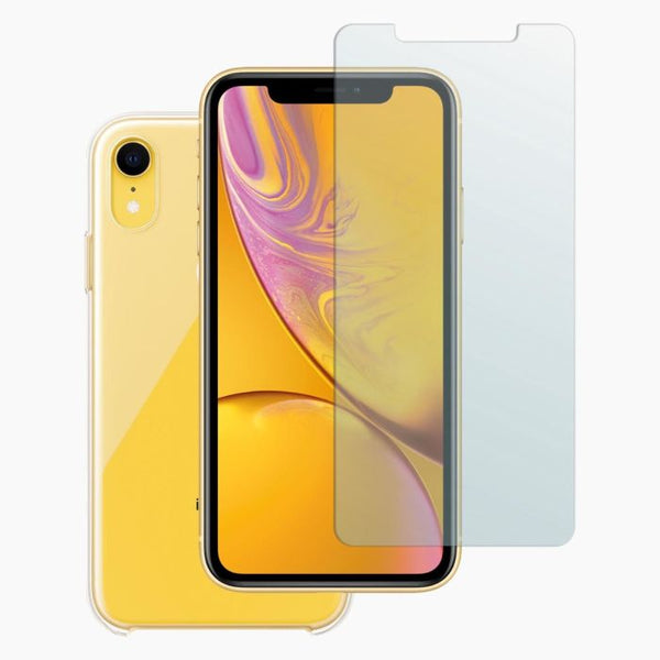 Funda reacondicionada + protector de pantalla para iPhone XR - Transparente