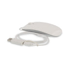 Ratón de cable LMP Easy elegante reacondicionado 2 en 1 USB-C y USB-A - Blanco